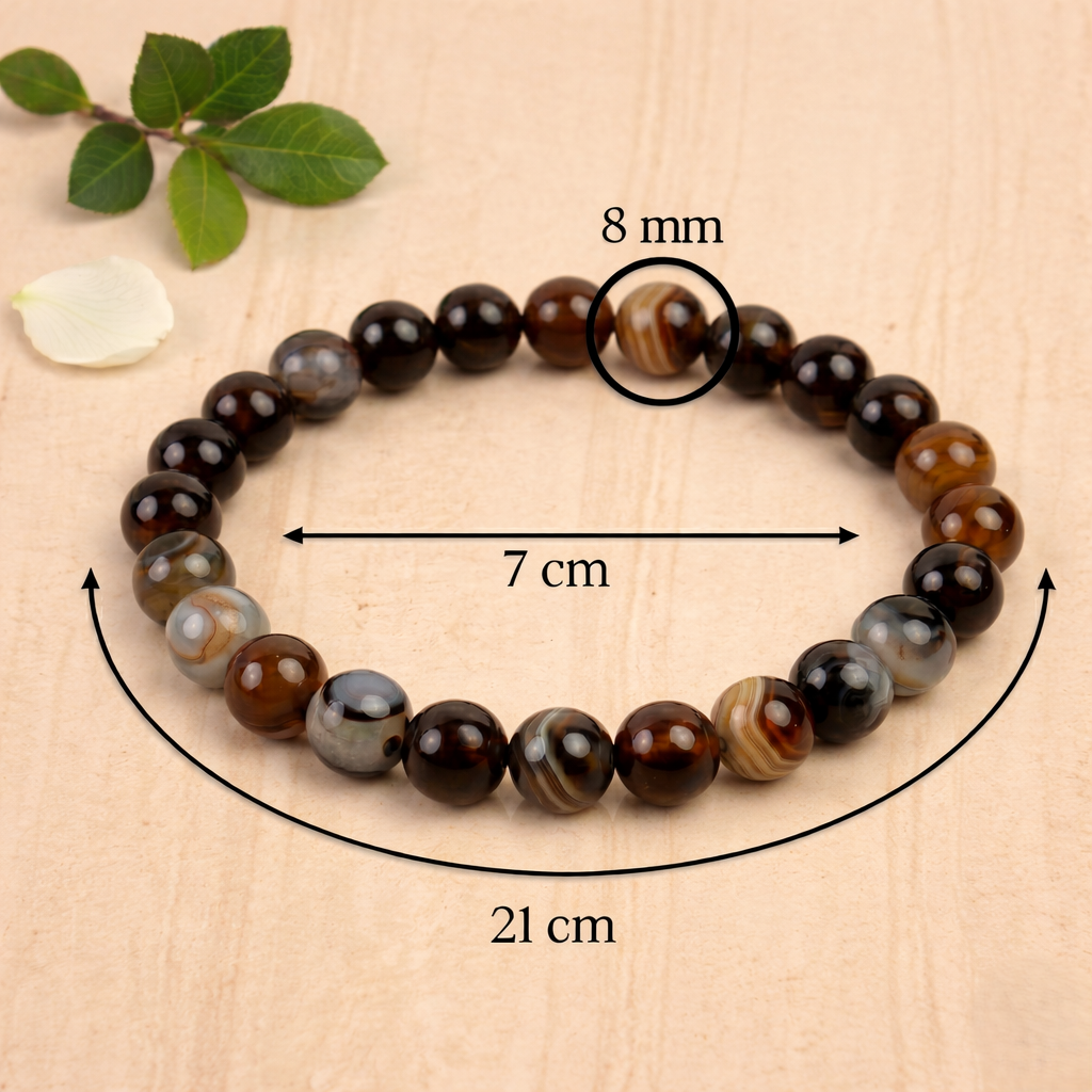 Black Agate (Sulemani Haqiq) Band Bracelet