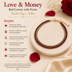 Love & Money - Red Garnet with Pyrite Double Layer Anklet
