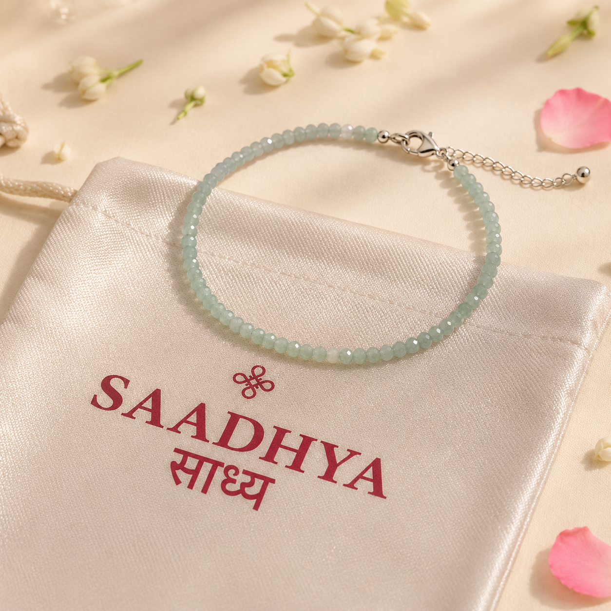 Peace & Prosperity – Green Jade Anklet