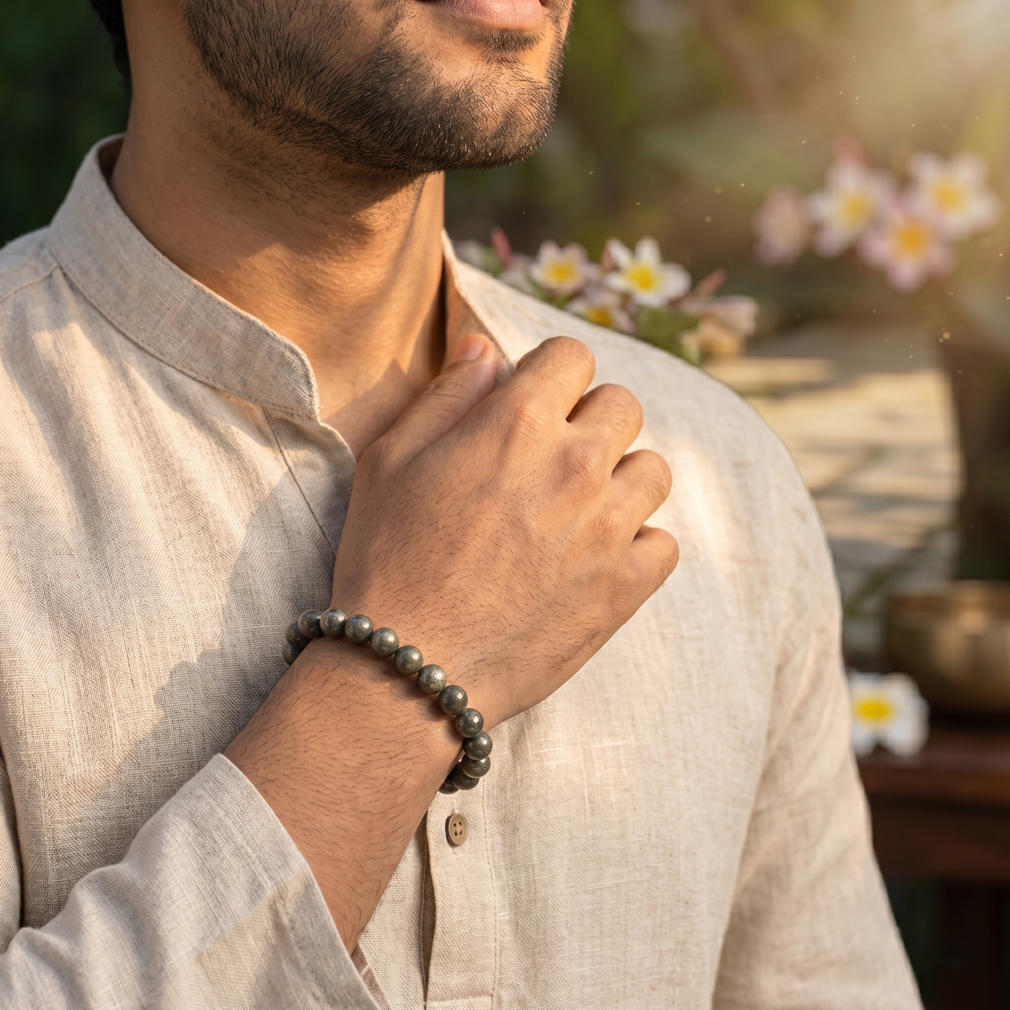Raw Pyrite Bracelet – 100% Original Natural Pyrite Stone
