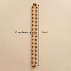 Golden Capped Rudraksha Mala ( Lab Certified)