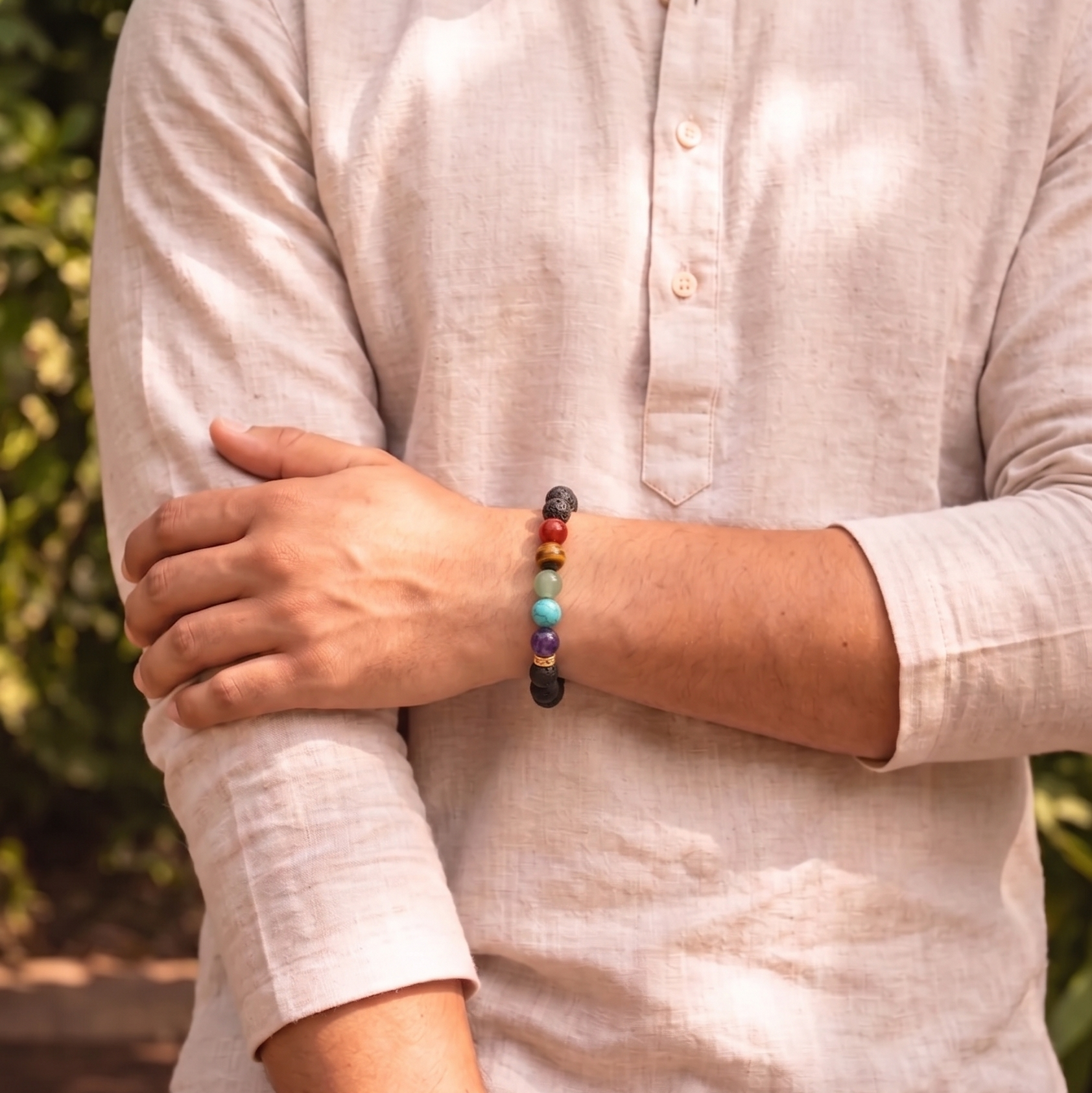 Lava 7 Chakra Bracelet