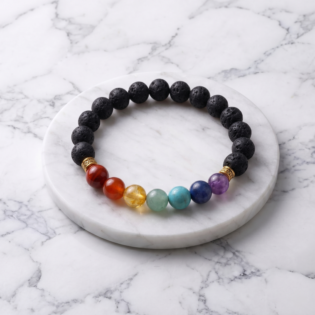 Lava 7 Chakra Bracelet