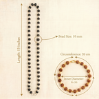 Karungali Silver Capped Mala & Golden Rudraksha Bracelet Combo
