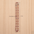 Silver Capped Rudraksha Mala ( Lab Certified)