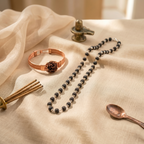 Karungali Silver Capped Mala & Kada Combo
