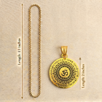 Gold Chain with Om Mahamrityunjaya Pendant