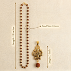 Golden Rudraksha (10mm) Om trishul mala