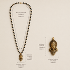 Karungali Gold-Capped Mala with Hanuman Ji Face Pendant
