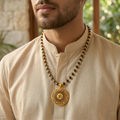 Karungali Golden Capping with Om Mahamrityunjaya Pendant