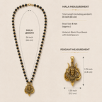 Karungali Gold-Capped Mala with Shiv Ji Trishul Pendant
