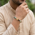 Money Magnet Tumble Stone Band – Pyrite, Tiger Eye, Citrine & Aventurine