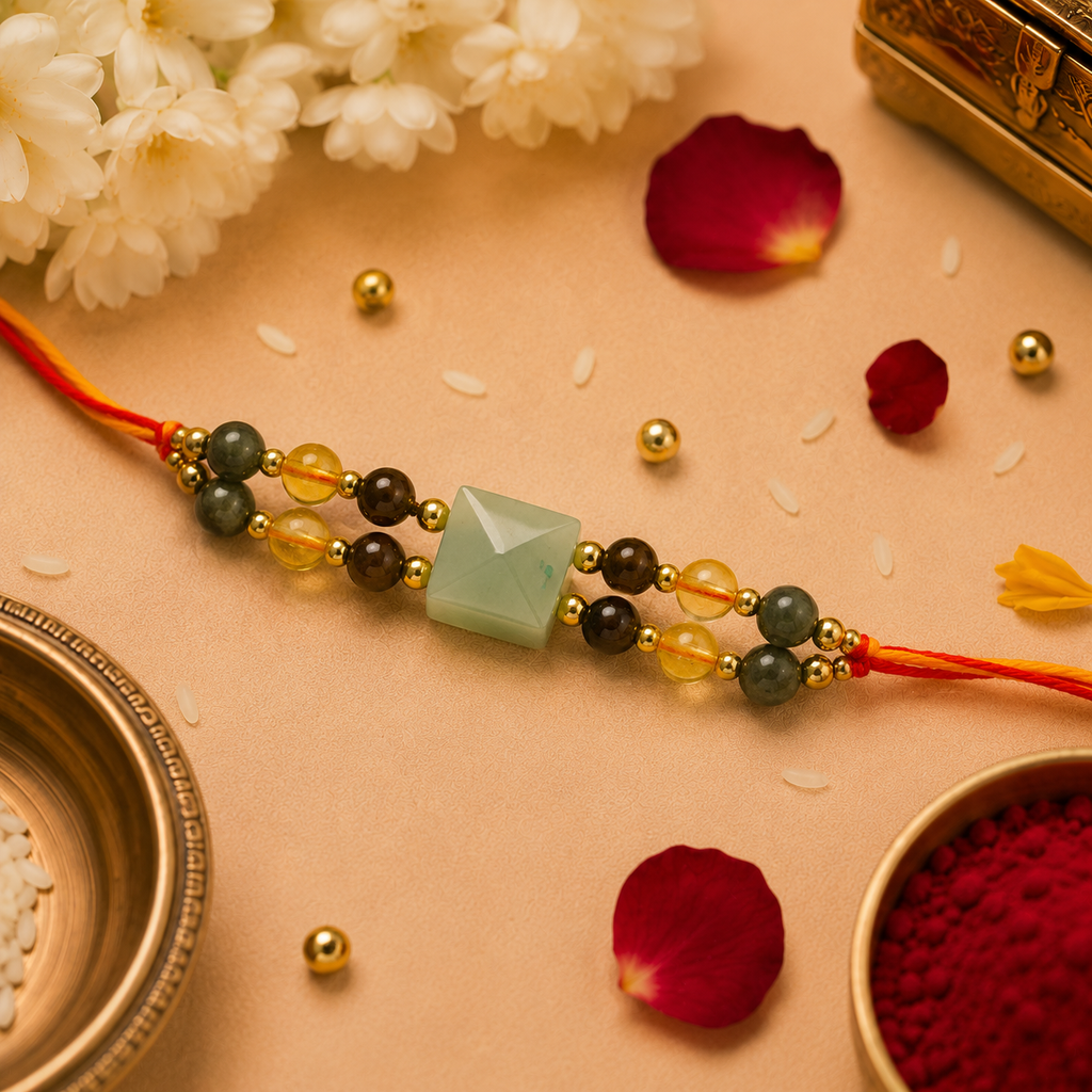 Money & Luck Double Layer Rakhi