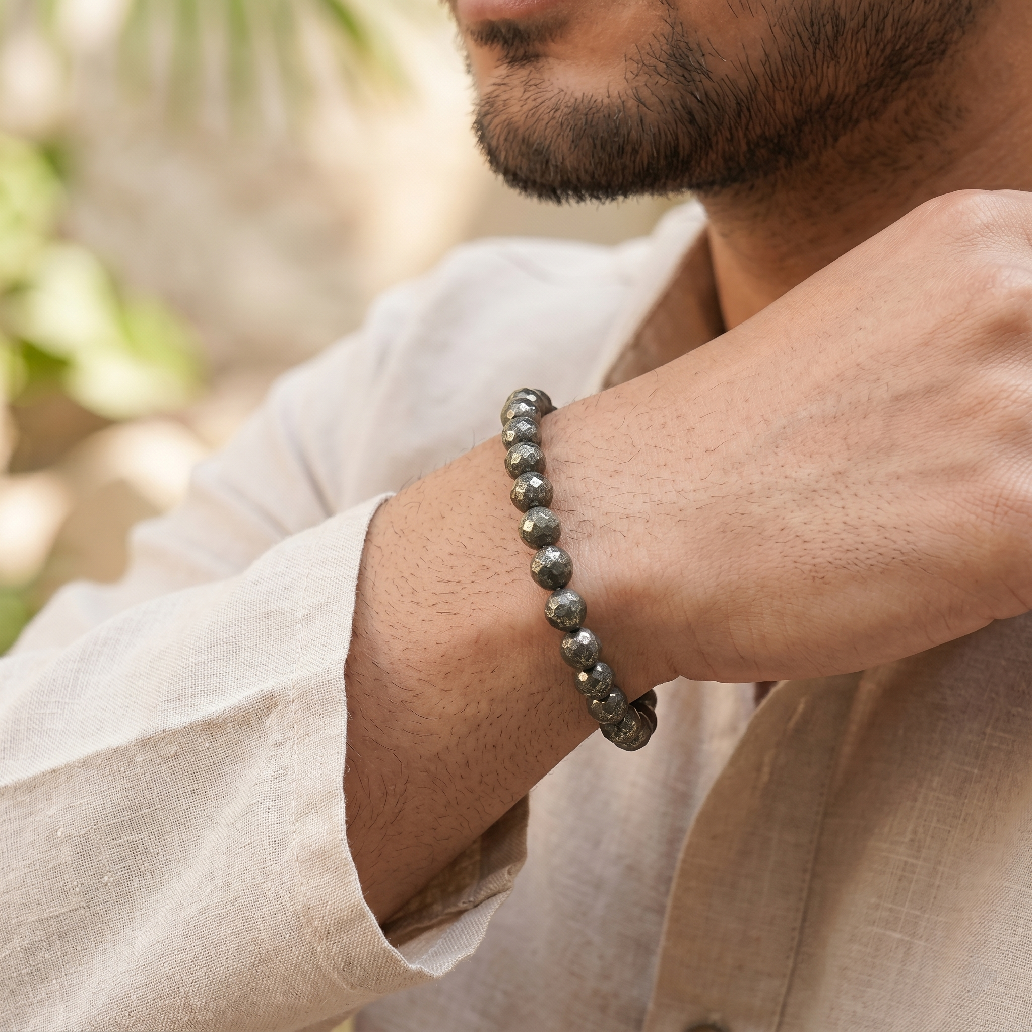 Pyrite Wealth Diamond-Cut Bracelet