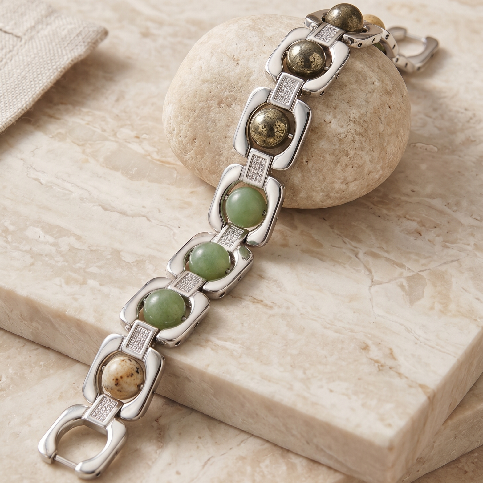 Silver Plated Essential Money Magnet Bracelet