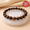 Tiger's Eye Bracelet with FREE Selenite Plate
