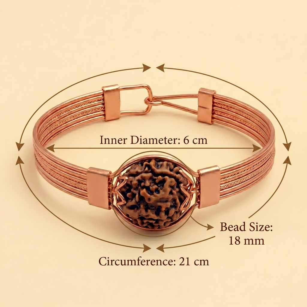 Gold Capped Rudraksha Mala & Kada Combo