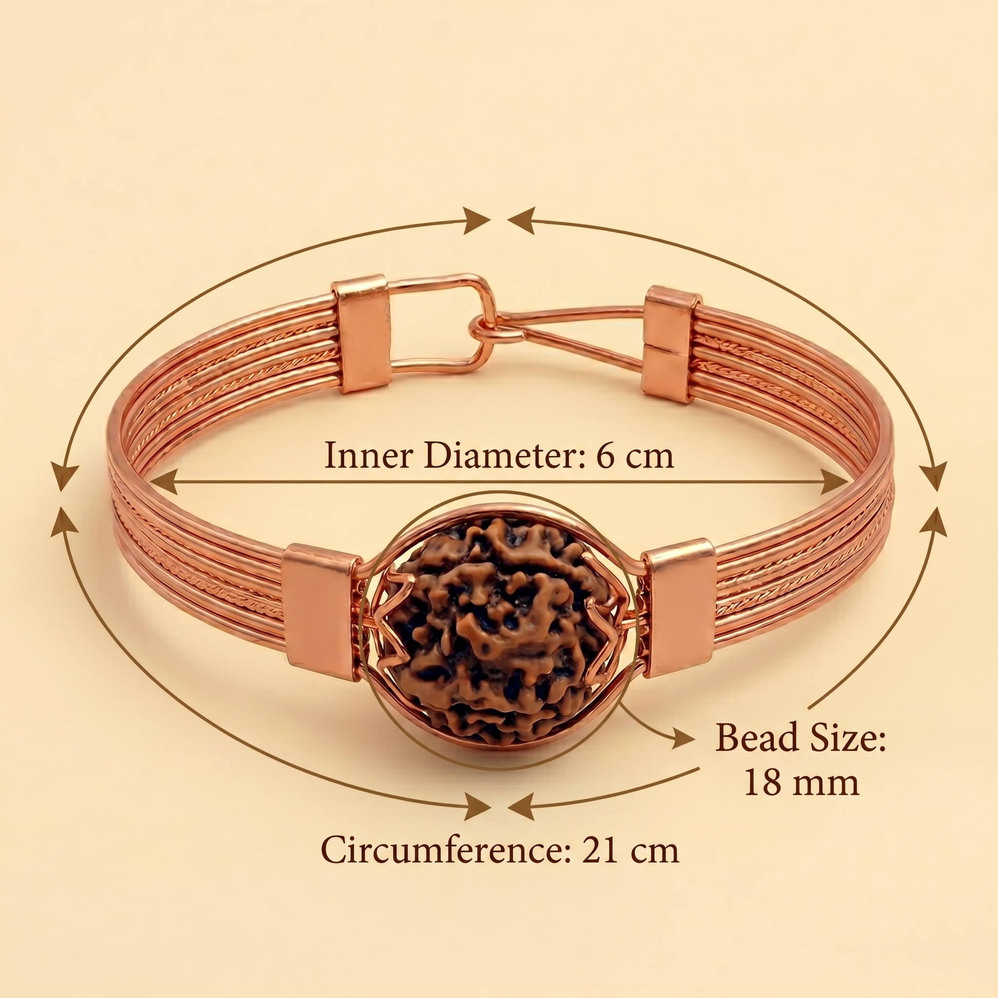Gold Capped Rudraksha Mala & Kada Combo