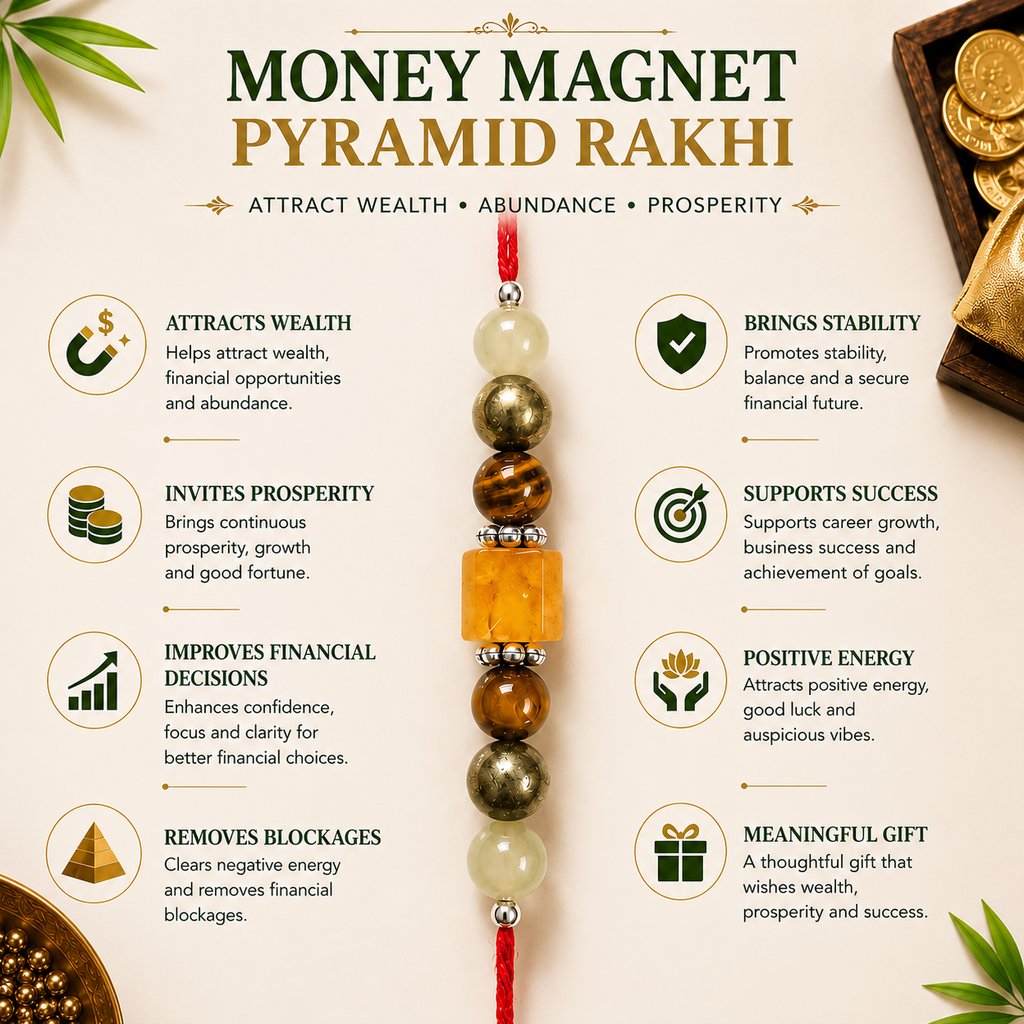 Money Magnet Pyramid Rakhi