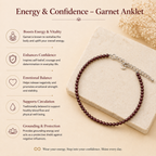 Energy & Confidence – Garnet Anklet