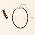 Triple Protection – Tiger Eye, Hematite & Black Obsidian Anklet