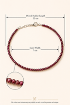 Energy & Confidence – Garnet Anklet