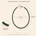 Luck & Opportunity – Green Aventurine Anklet