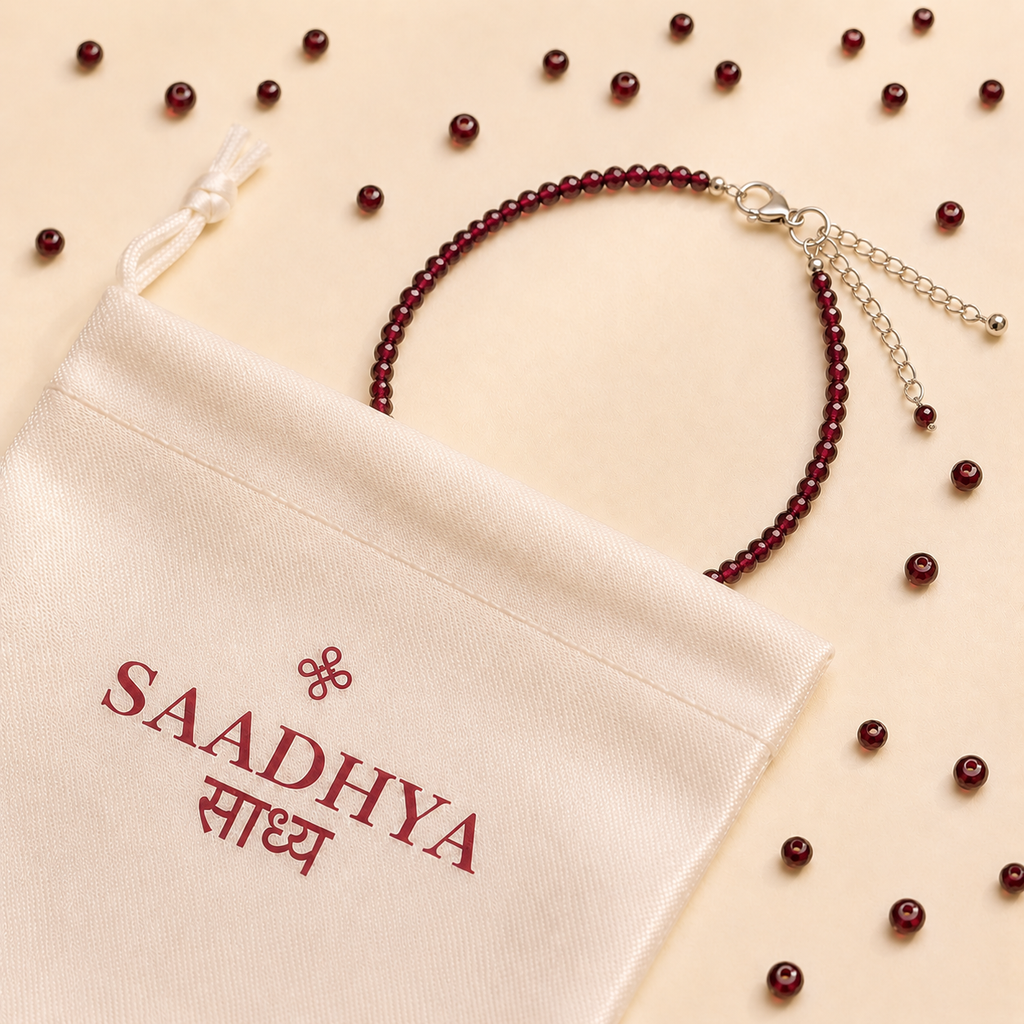 Energy & Confidence – Garnet Anklet
