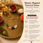 Money Magnet Splash Stone Bracelet Rakhi