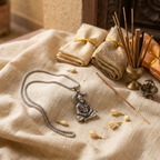 Silver Chain With Hanuman ji Dhyan Pendant