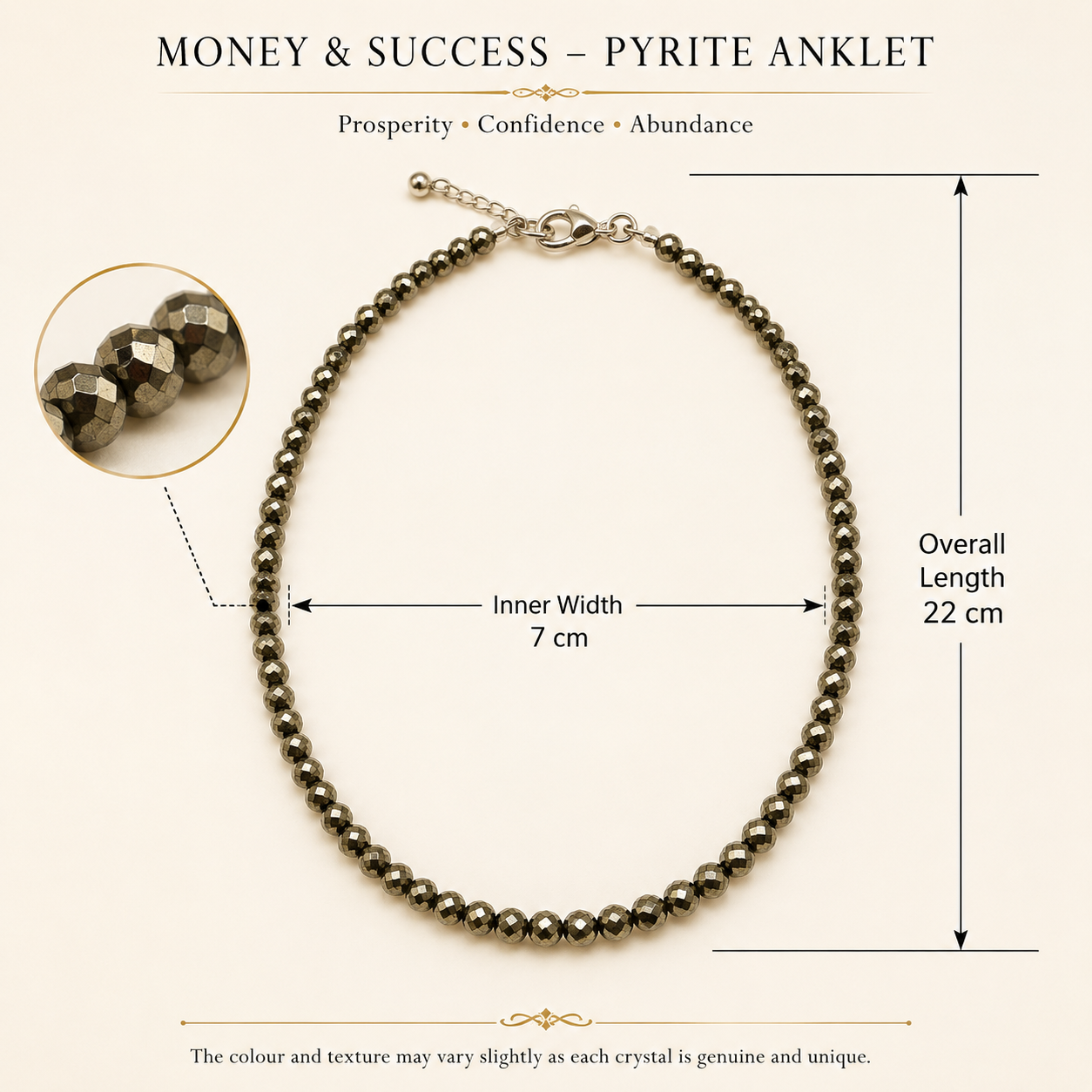 Money and Success – Pyrite Anklet